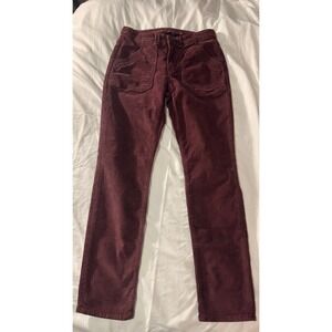 American Eagle Burgandy Corduroy Wide Wale Stretch Pants Size 6 Regular